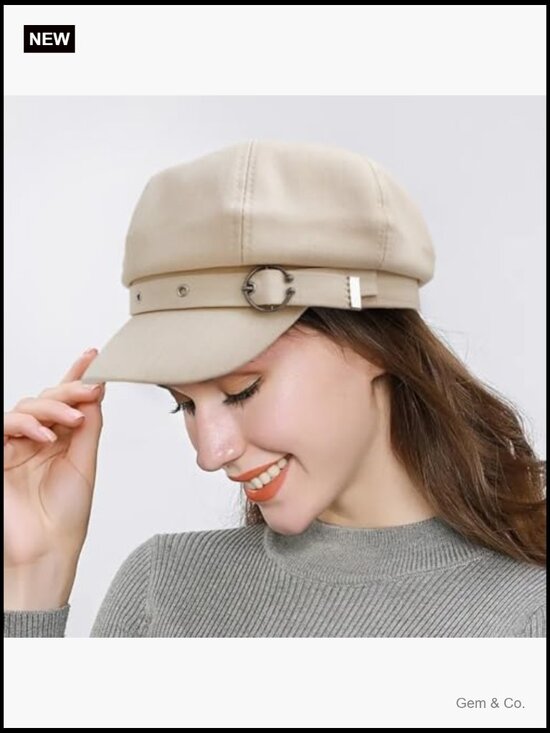 Vintage Newsboy Cap Winter Beret Sun Hat for Women One Size main image 5